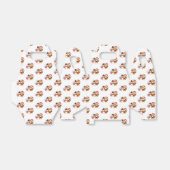 クリスマスFavの冬の雪だるま付き赤パンダ フェイバーボックス (折り畳みなし)