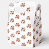 クリスマスFavの冬の雪だるま付き赤パンダ フェイバーボックス (オープン)