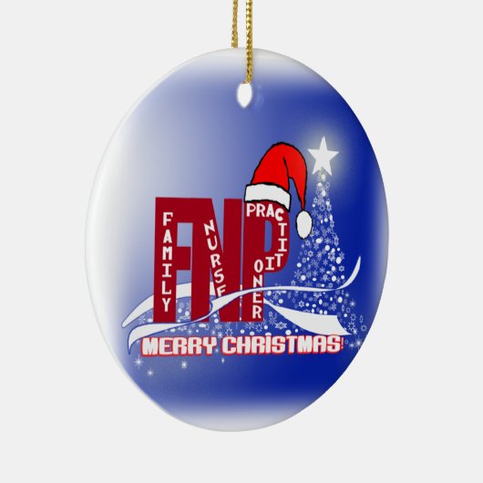 クリスマスFNPのオーナメント家族のナースの従業者 セラミックオーナメント (右)