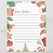 クリスマスGingerbread Kids Wish List Letter to Santa (正面)