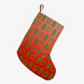 クリスマスHonuおよびTiki スモールクリスマスストッキング (正面 (吊り時))