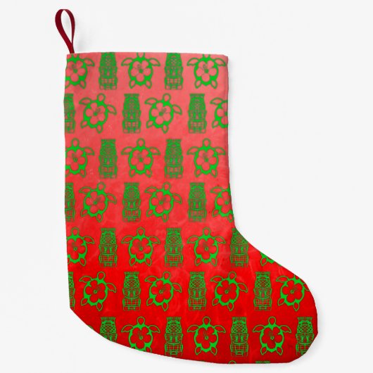 クリスマスHonuおよびTiki スモールクリスマスストッキング (正面)