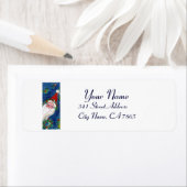 クリスマスIレター/赤いリボン付きサンタクロース ラベル (インサイチュ)