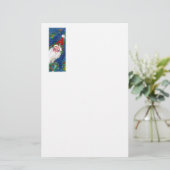 クリスマスIレター/赤いリボン付きサンタクロース 便箋 (スタンド正面)