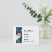 クリスマスIレター/赤いリボン付きサンタクロース 名刺 (スタンド正面)