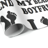 クリスマスI愛私の髭があるボーイフレンド ラッピングペーパー (ロールコーナー)