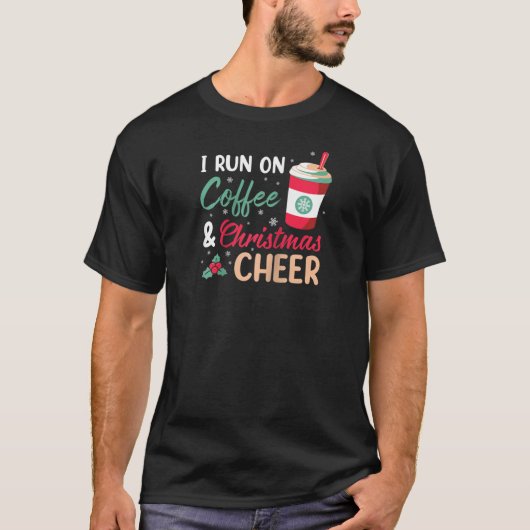 クリスマスI on 走 Coffee and Christmas応援Raglan Ba Tシャツ (正面)