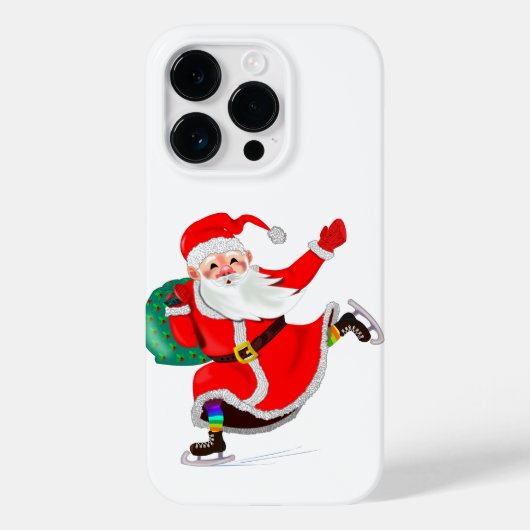 クリスマスiPhoneケースSanta with Gift Case-Mate iPhoneケース (裏面)