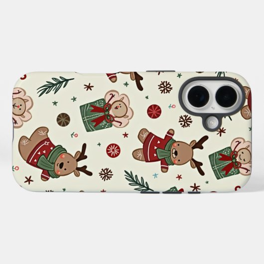 クリスマスiPhone 16ケース Case-Mate iPhoneケース (裏面 (横))