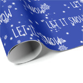 クリスマスIT文字と雪片 ラッピングペーパー (ロールコーナー)