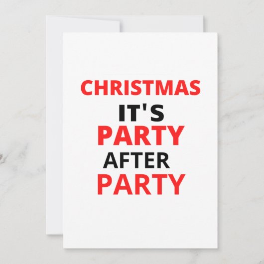 クリスマスIT'SパーティーAFTERパーティー 招待状 (正面)