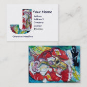 クリスマスJレター/サンタとSAX 名刺 (正面/裏面)