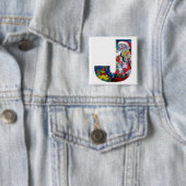 クリスマスJレター/バイオリンモノグラム付きサンタ 缶バッジ (インサイチュ)