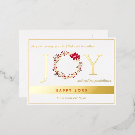 クリスマスJOYリース事業 箔シーズンポストカード (正面/裏面)