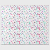 クリスマスJOYFULウォーターカラーパステル ラッピングペーパー (フラット)