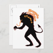 クリスマスKrampusを用心して下さい シーズンポストカード (正面/裏面)