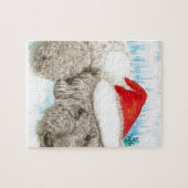 クリスマスLabradoodle ジグソーパズル (横)