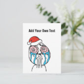 クリスマスLe MeミームPinkEyeカスタム文字編集可能 シーズンポストカード (スタンド正面)