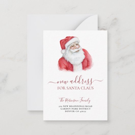 クリスマスMINI SIZE休暇の移動のための新しいホーム ノートカード (正面)