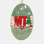 クリスマスMTのマッサージセラピスト セラミックオーナメント (左)