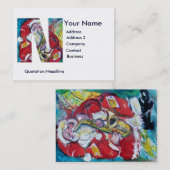 クリスマスNレター/サンタ付きSAX 名刺 (正面/裏面)