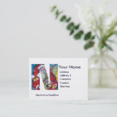 クリスマスNレター/サンタ付きSAX 名刺 (スタンド正面)