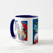 クリスマスNレター/バイオリンモノグラム付きサンタ マグカップ (正面左)