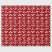 クリスマスNICEいけな文字オンレッド ラッピングペーパー (フラット)