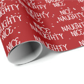 クリスマスNICEいけな文字オンレッド ラッピングペーパー (ロールコーナー)