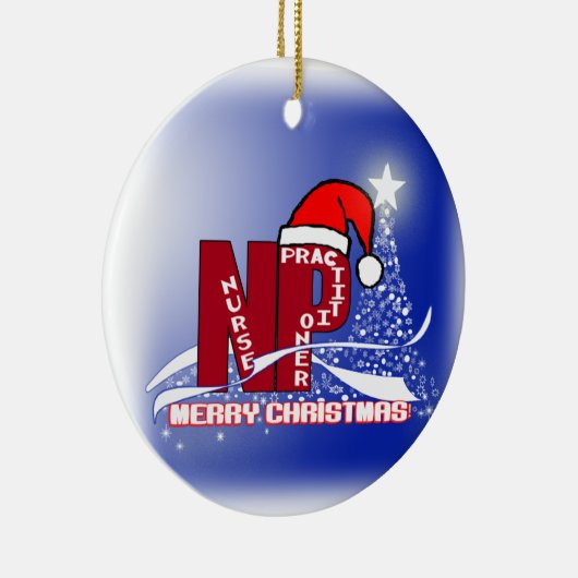 クリスマスNPサンタのナースの従業者のオーナメント セラミックオーナメント (右)