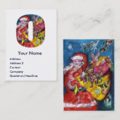 クリスマスOレター/ギフトモノグラム付きサンタ 名刺 (正面/裏面)