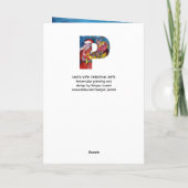 クリスマスPレター/ギフトモノグラム付きサンタ シーズンカード (裏面)