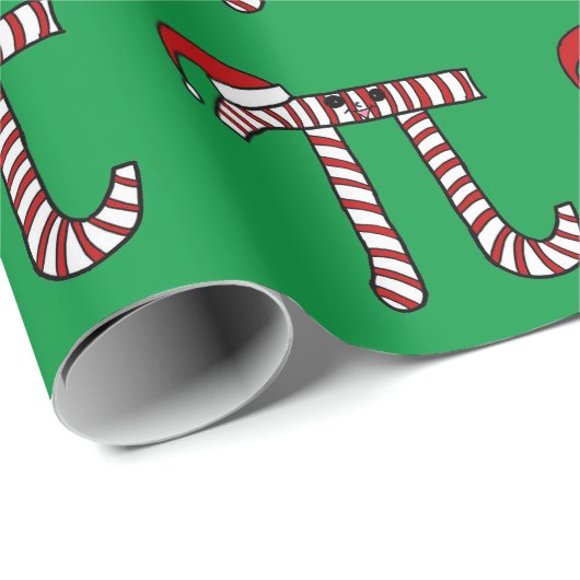 クリスマスPiの数学のギークの包装紙の漫画 ラッピングペーパー (ロールコーナー)