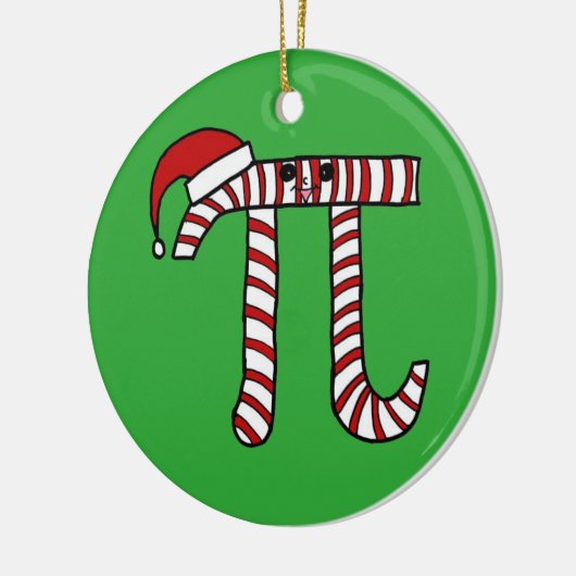 クリスマスPiの漫画の数学のギーク セラミックオーナメント (左)