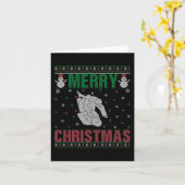 クリスマスPJSマッチング柔術実戦闘醜いクリスマス カード (黄色い花)