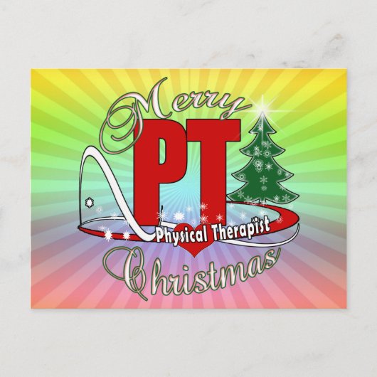 クリスマスPT物理セラピスト シーズンポストカード (正面)