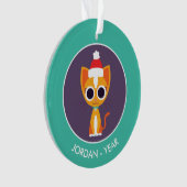 クリスマスPurrl猫 オーナメント (正面)