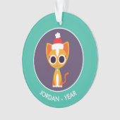 クリスマスPurrl猫 オーナメント (正面)