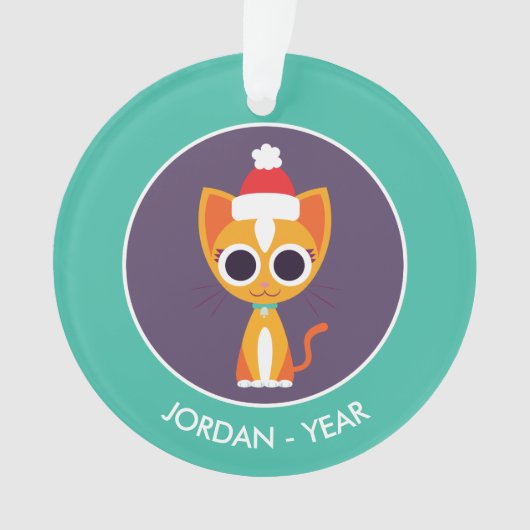 クリスマスPurrl猫 オーナメント (正面)