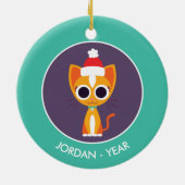 クリスマスPurrl猫 セラミックオーナメント (裏面)