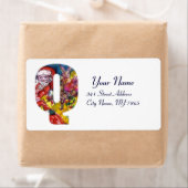 クリスマスQレター/ギフトモノグラム付きサンタ ラベル (インサイチュ)