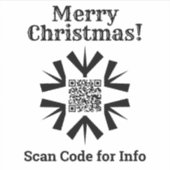 クリスマスQRコードステッカー シール (正面)