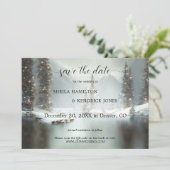 クリスマスQRコード写真Winter日付カードを保存 セーブザデート (スタンド正面)