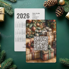 クリスマスQRコード ビジネス ホリデーカード