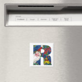 クリスマスRレター/サンタレッドリボンモノグラム マグネット (インサイチュ (食洗機))