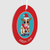 クリスマスReba牛 オーナメント (正面)