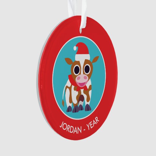 クリスマスReba牛 オーナメント (正面)