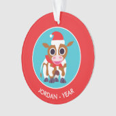 クリスマスReba牛 オーナメント (正面)