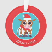 クリスマスReba牛 オーナメント (正面)