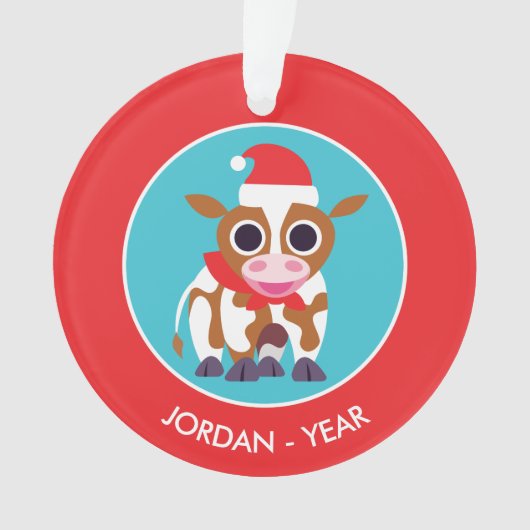 クリスマスReba牛 オーナメント (正面)